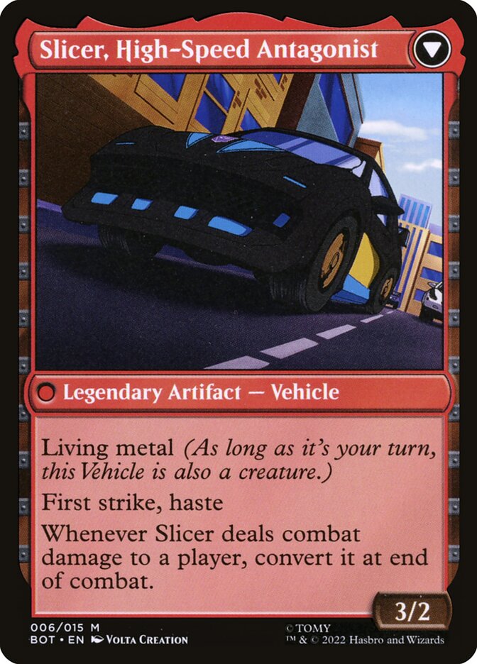 Back face of Slicer, High-Speed Antagonist
