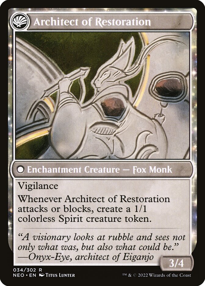 Back face of Architect of Restoration