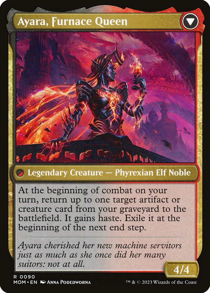 Back face of Ayara, Furnace Queen
