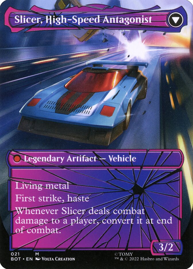 Back face of Slicer, High-Speed Antagonist