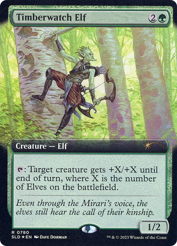 Timberwatch Elf (Extended Art) (Secret Lair) Light Play Foil