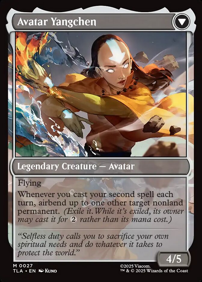 Back face of Avatar Yangchen