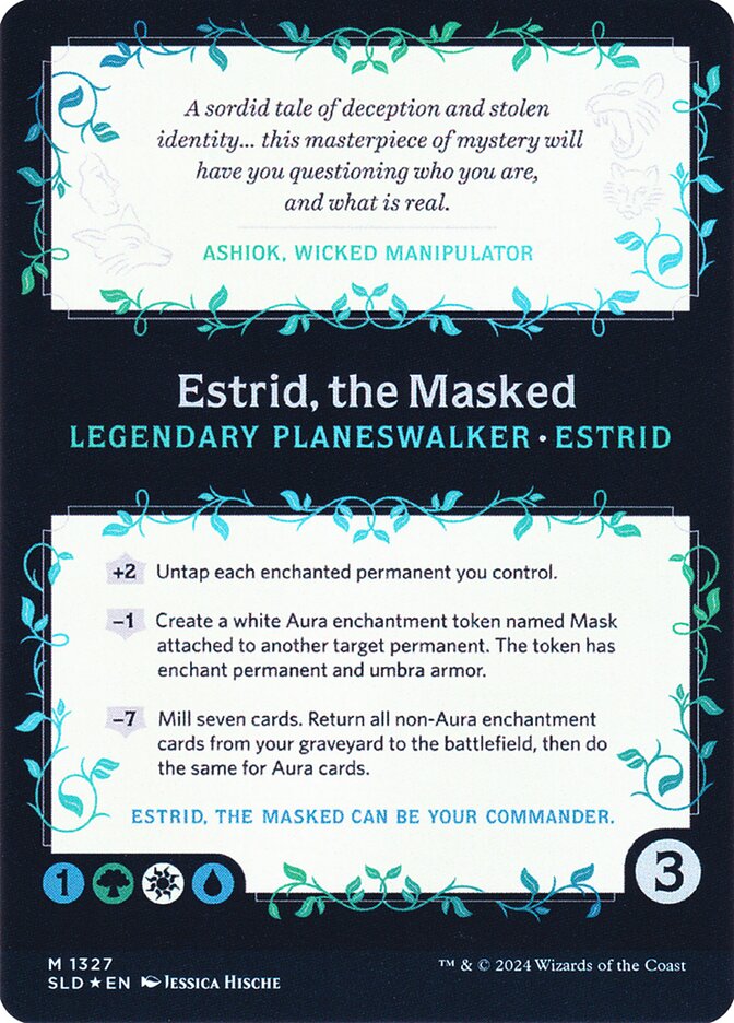 Back face of Estrid, the Masked