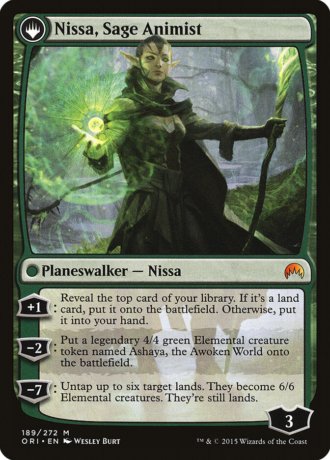 Back face of Nissa, Sage Animist