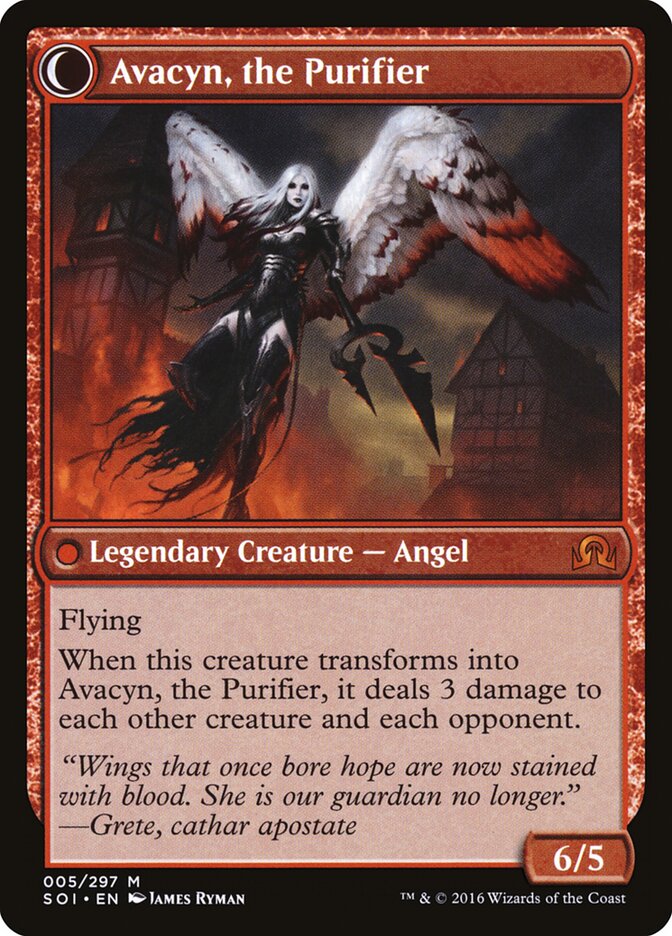 Back face of Avacyn, the Purifier