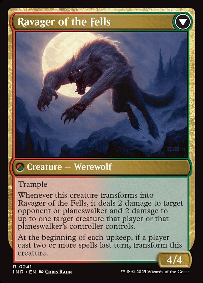 Back face of Ravager of the Fells