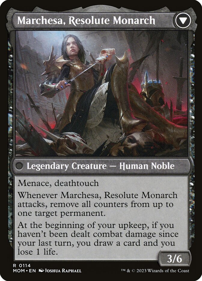 Back face of Marchesa, Resolute Monarch