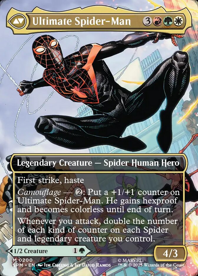 Back face of Ultimate Spider-Man
