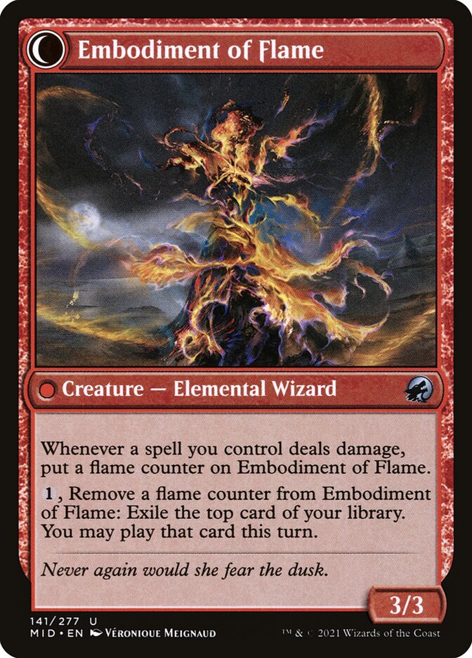 Back face of Embodiment of Flame