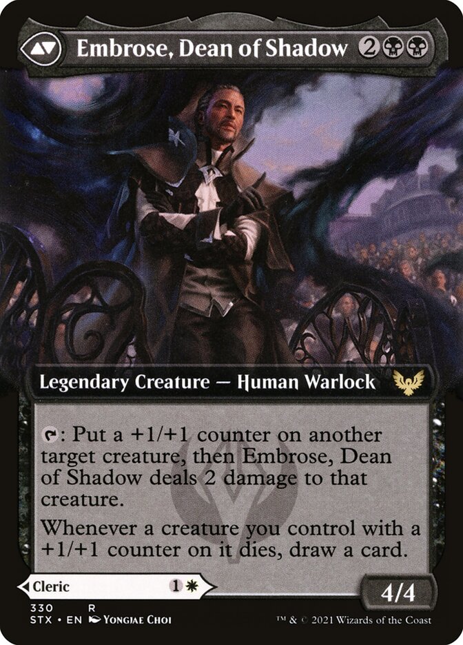 Back face of Embrose, Dean of Shadow