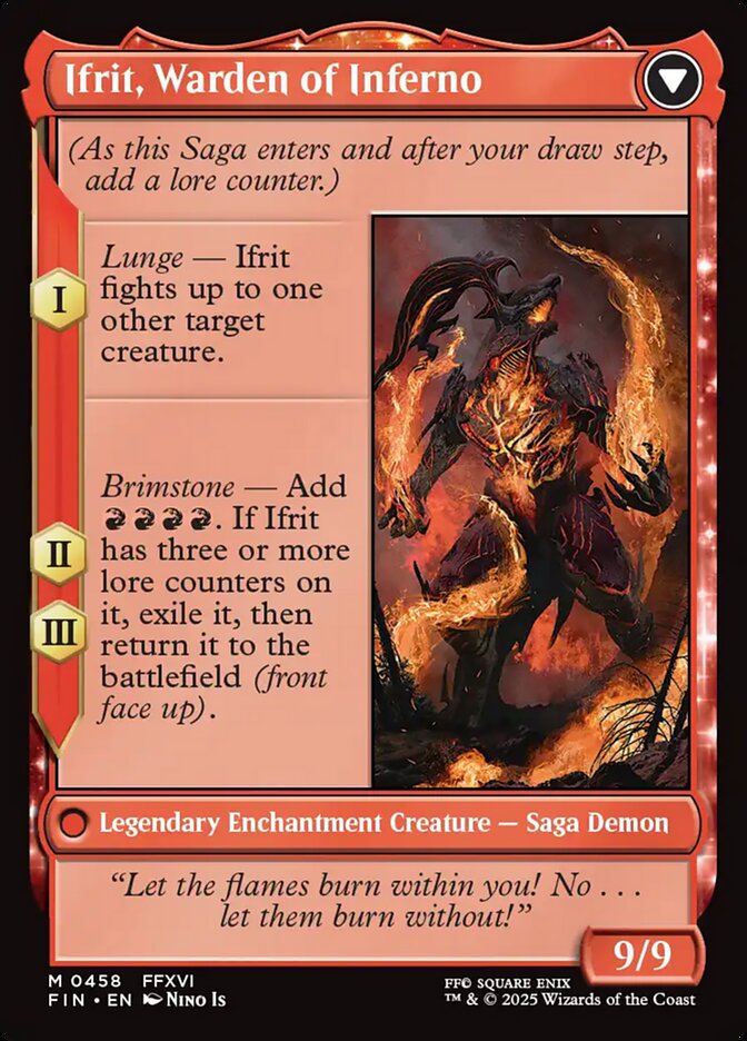 Back face of Ifrit, Warden of Inferno