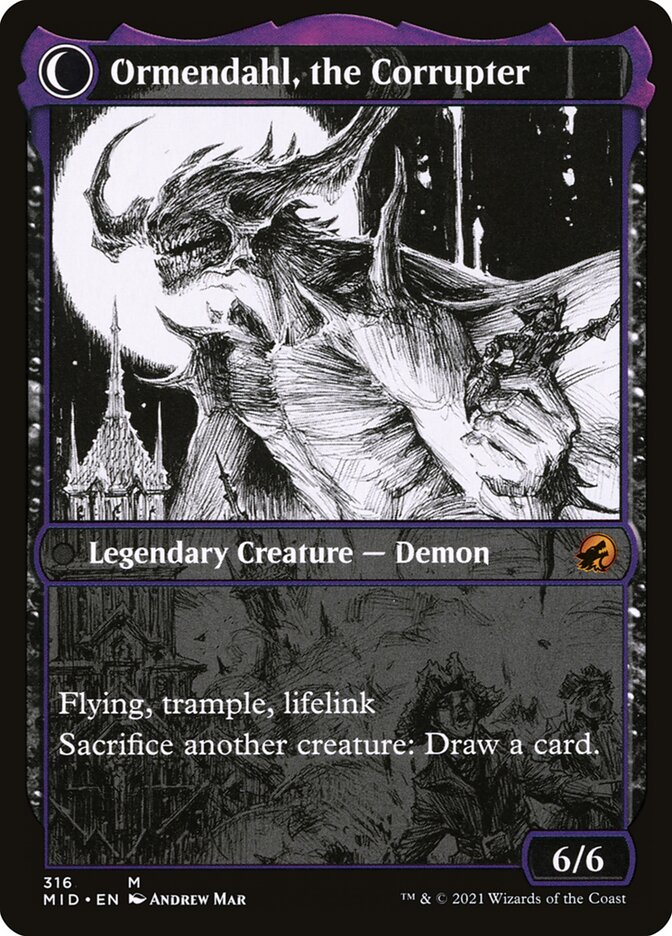 Back face of Ormendahl, the Corrupter