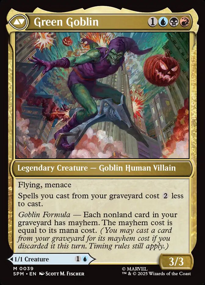 Back face of Green Goblin