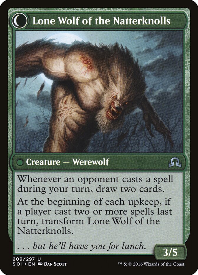 Back face of Lone Wolf of the Natterknolls