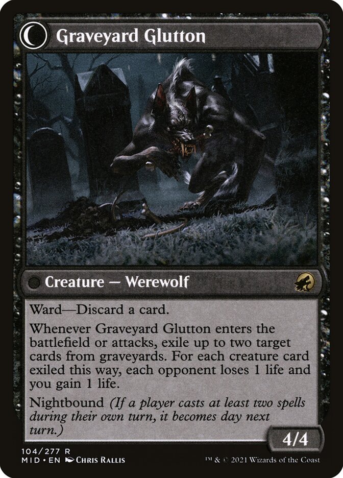 Back face of Graveyard Glutton