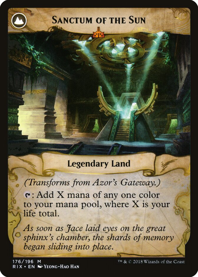 Back face of Sanctum of the Sun