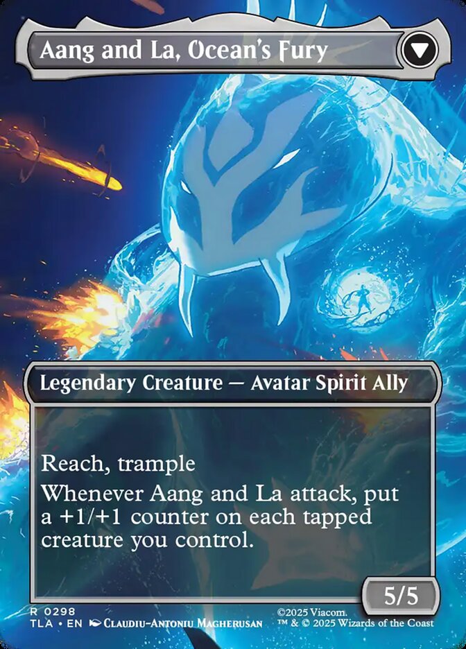 Back face of Aang and La, Ocean's Fury