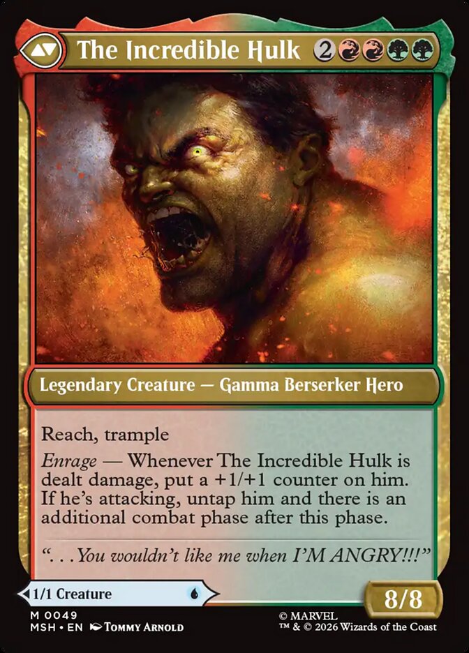 Back face of The Incredible Hulk