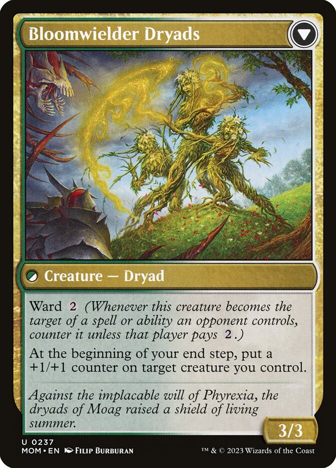 Back face of Bloomwielder Dryads