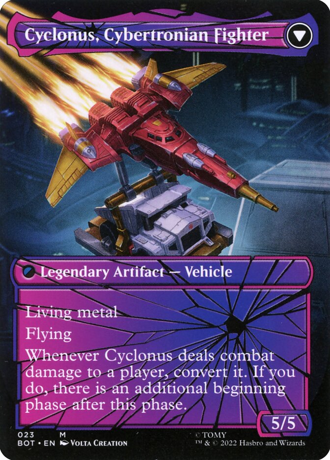 Back face of Cyclonus, Cybertronian Fighter
