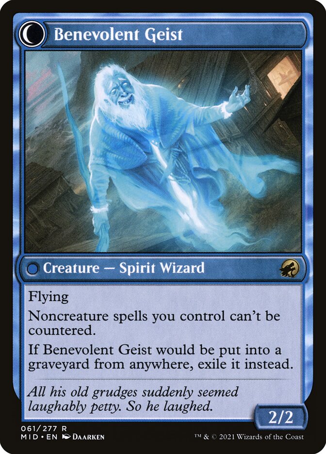 Back face of Benevolent Geist