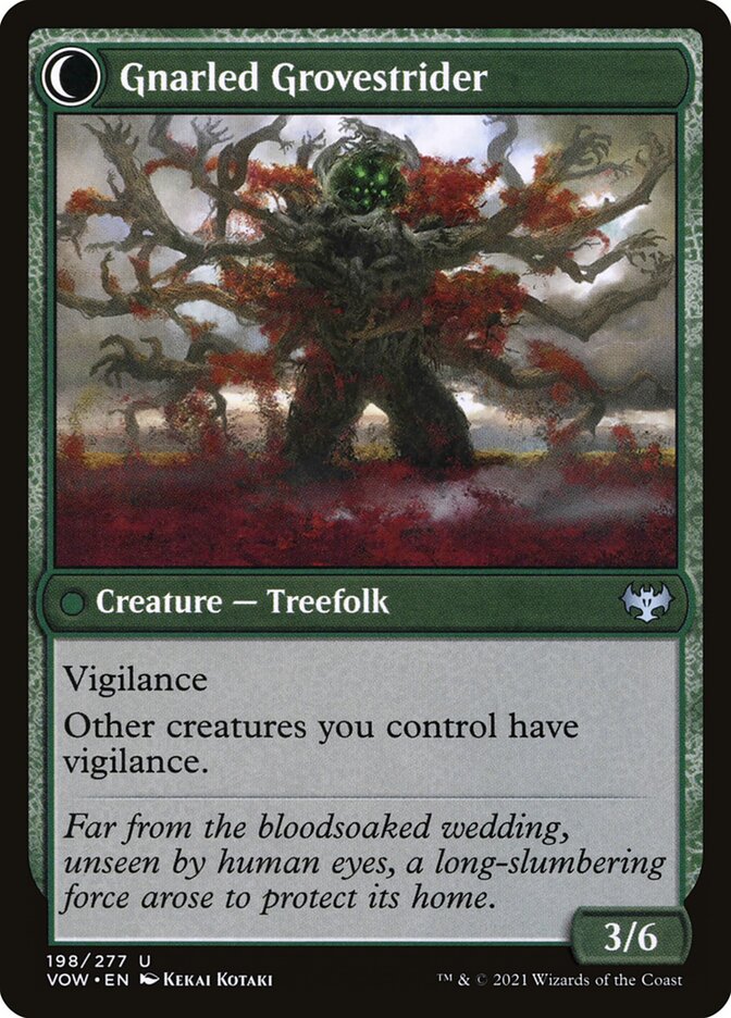 Back face of Gnarled Grovestrider