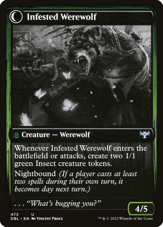 Back face of Infested Werewolf