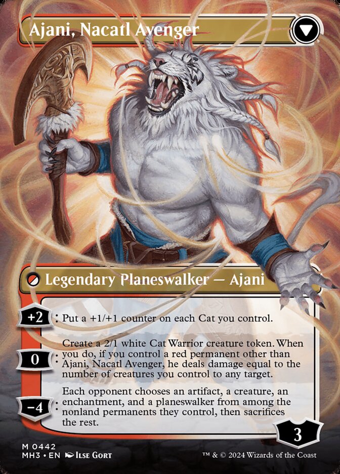Back face of Ajani, Nacatl Avenger