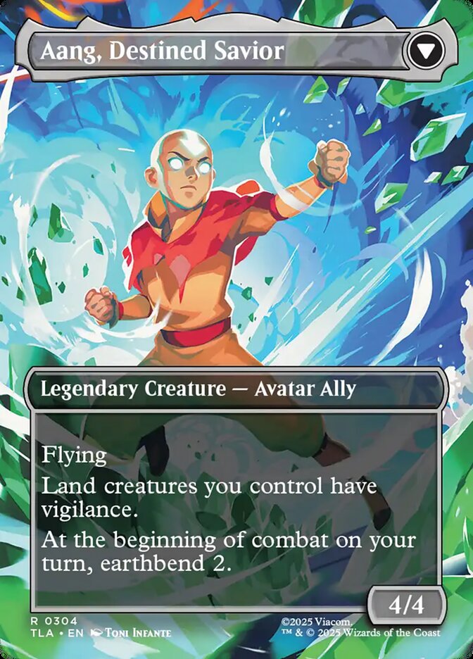 Back face of Aang, Destined Savior