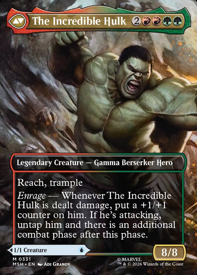 Back face of The Incredible Hulk