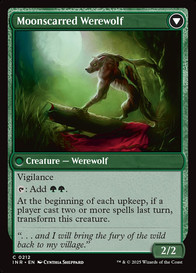 Back face of Moonscarred Werewolf