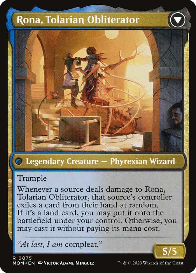 Back face of Rona, Tolarian Obliterator