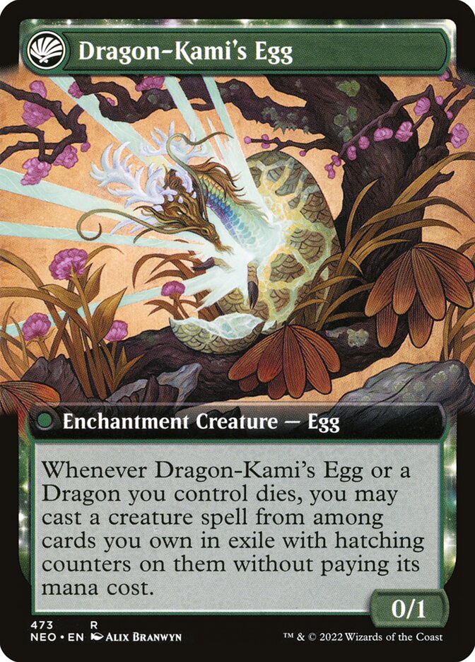 Back face of Dragon-Kami's Egg