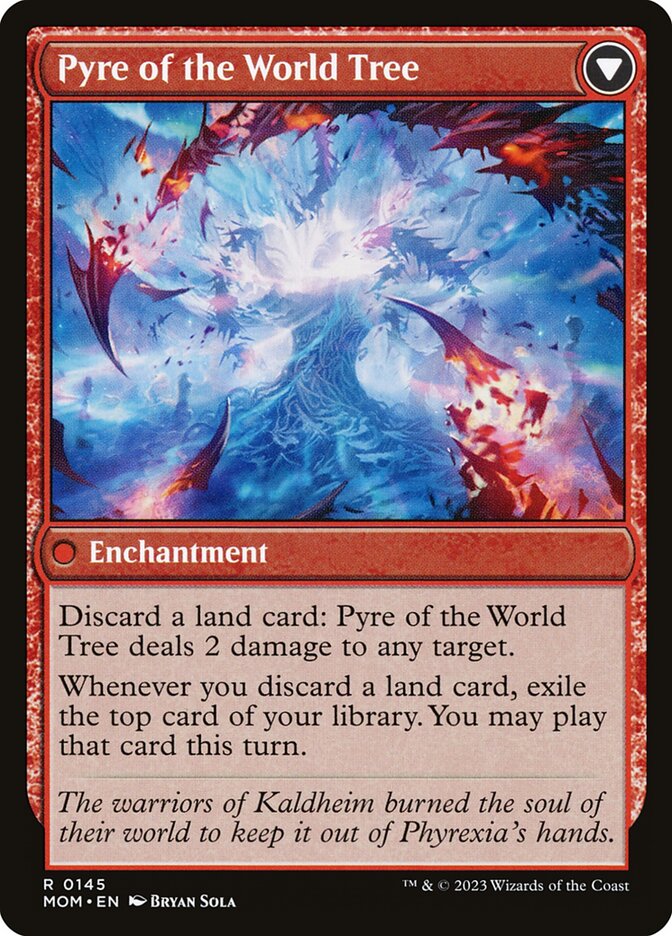 Back face of Pyre of the World Tree