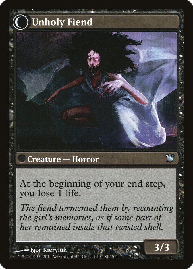 Back face of Unholy Fiend