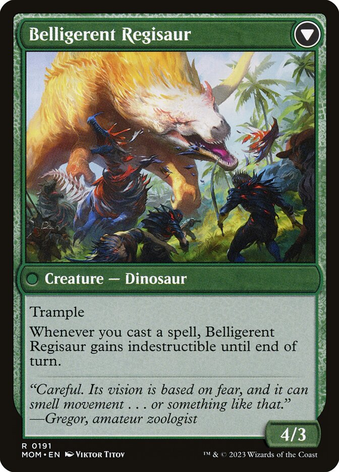 Back face of Belligerent Regisaur