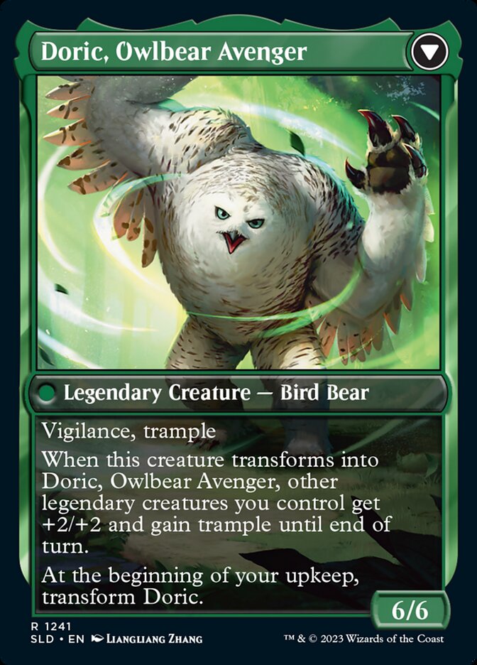 Back face of Casal, Pathbreaker Owlbear