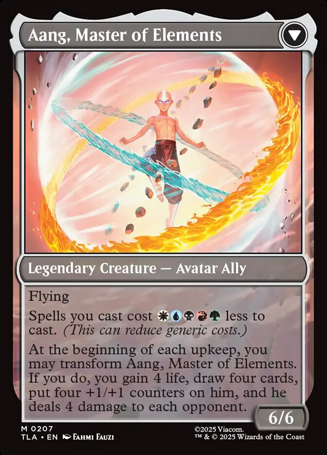 Back face of Aang, Master of Elements