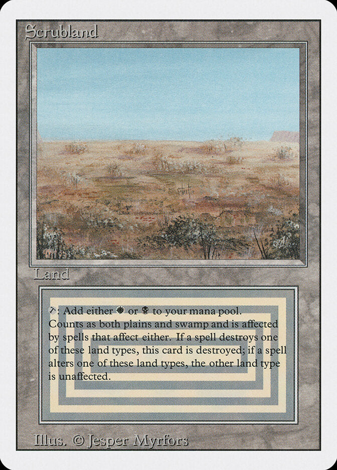 Scrubland (3ED 286) — Scryfall