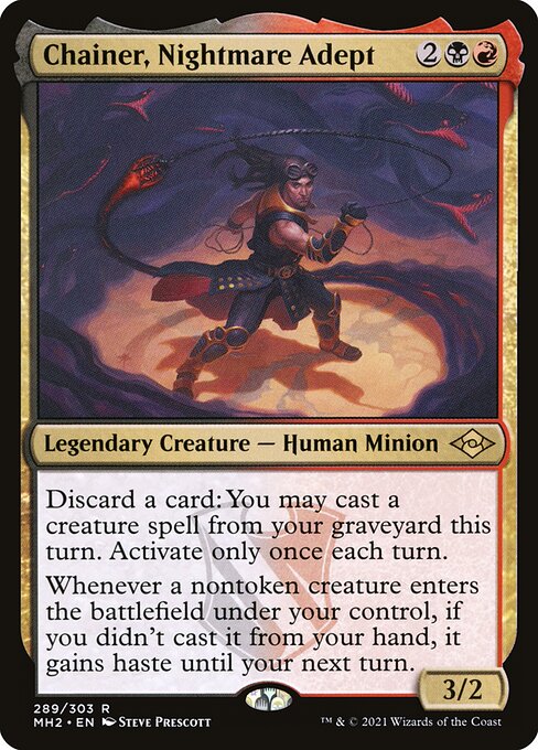 Chainer, Nightmare Adept (Foil Etched) (Modern Horizons 2) Near Mint Foil
