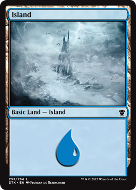 Island (Dragons of Tarkir) Light Play
