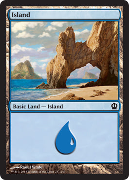 Island (237) (Theros) Light Play