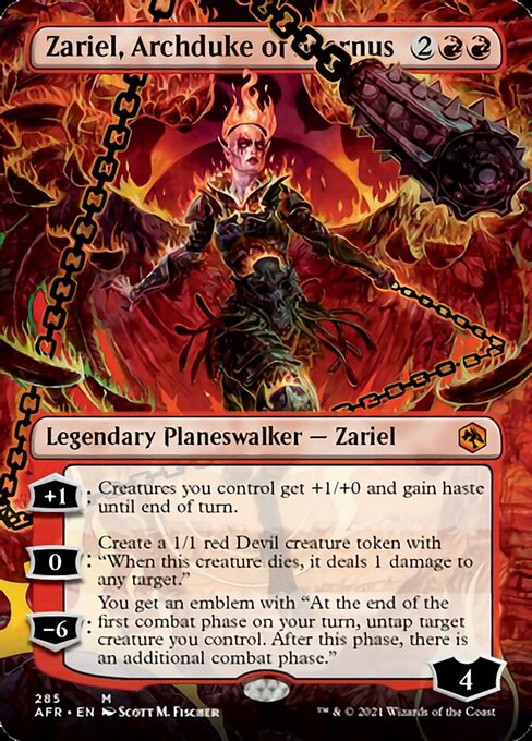 Zariel, Archduke of Avernus (Borderless) (Adventures in the Forgotten Realms) Near Mint