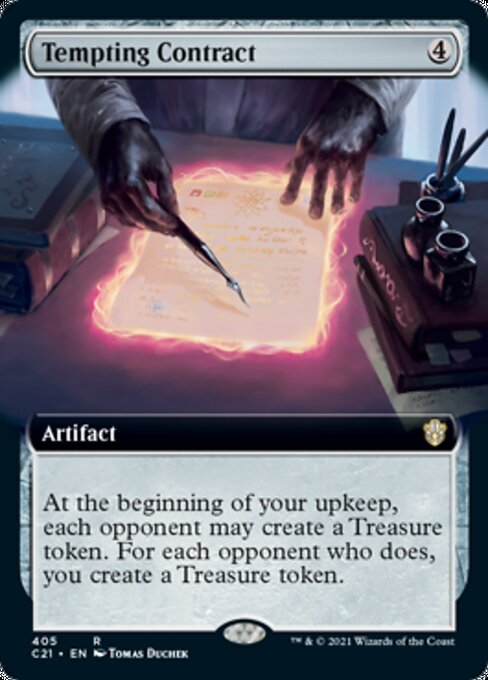 Tempting Contract (Extended Art) (Commander 2021 Strixhaven) Near Mint