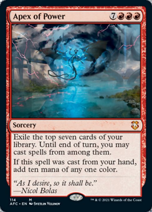 Apex of Power (Commander 2021 Forgotten Realms) Heavy Play