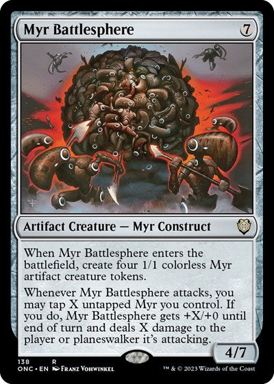 Myr Battlesphere (Commander: Phyrexia: All Will Be One) Near Mint