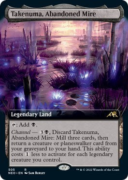 Takenuma, Abandoned Mire (Extended Art) (Kamigawa: Neon Dynasty) Near Mint