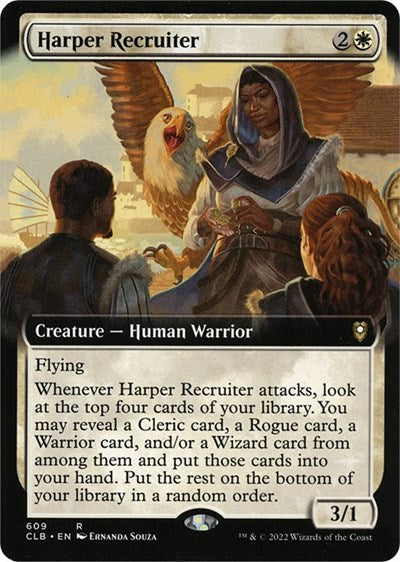 Harper Recruiter (Extended Art) (Commander Legends: Battle for Baldur's Gate) Light Play