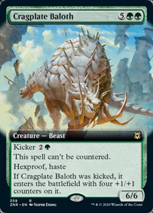 Extended Art Cragplate Baloth (Zendikar Rising) Near Mint Foil