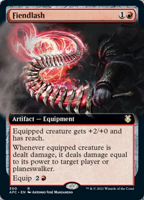 Fiendlash (Extended Art) (Commander 2021 Forgotten Realms) Light Play